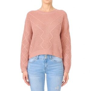 Pink knit sweater top